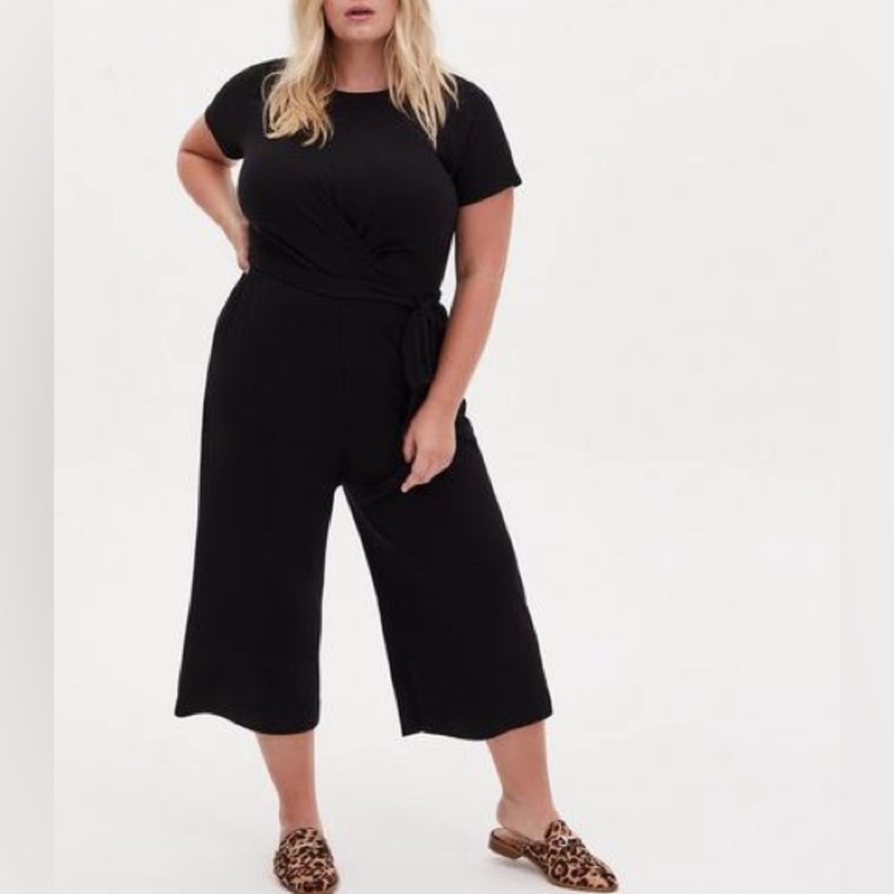 Torrid Rib Knit Culotte Jumpsuit